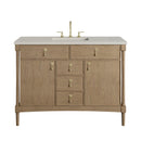James Martin Kinnsden 48" Single Bathroom Vanity, Weathered Oak