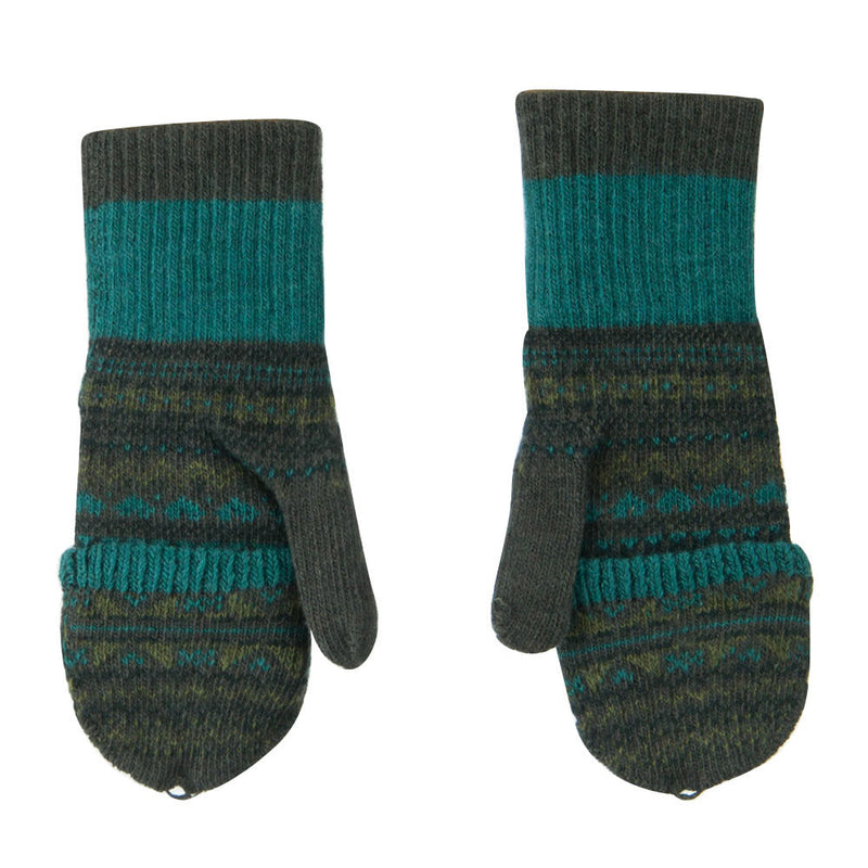 Women's Flip Top Fingerless Button Accent Glove