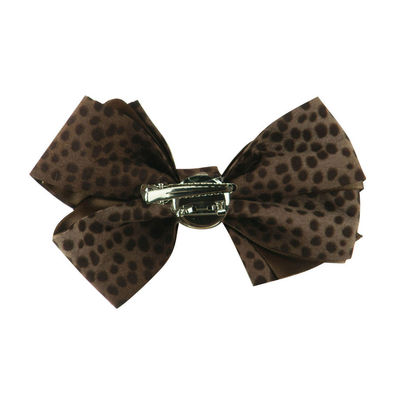 Women's Animal Print Bow Tie Pin Clip
