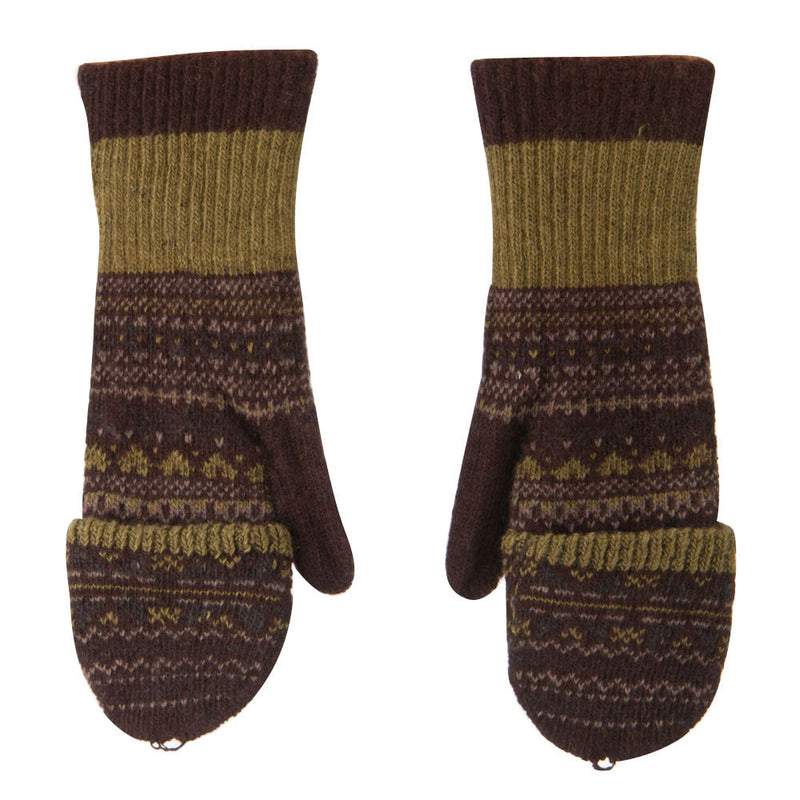 Women's Flip Top Fingerless Button Accent Glove