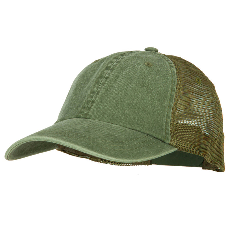 Big Size Washed Pigment Dyed Twill Trucker Cap