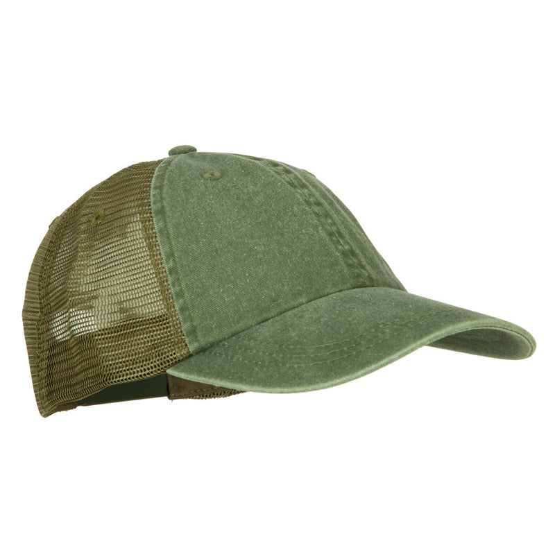 Big Size Washed Pigment Dyed Twill Trucker Cap