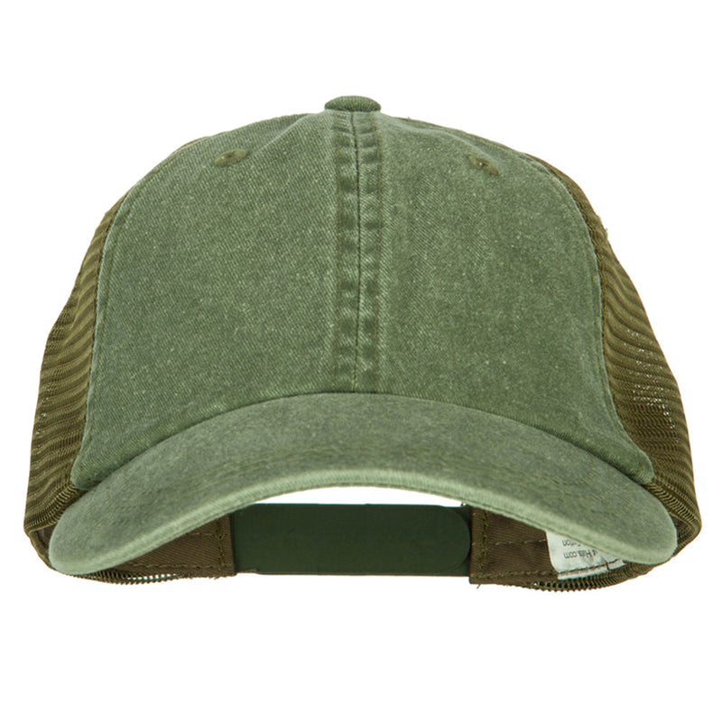 Big Size Washed Pigment Dyed Twill Trucker Cap
