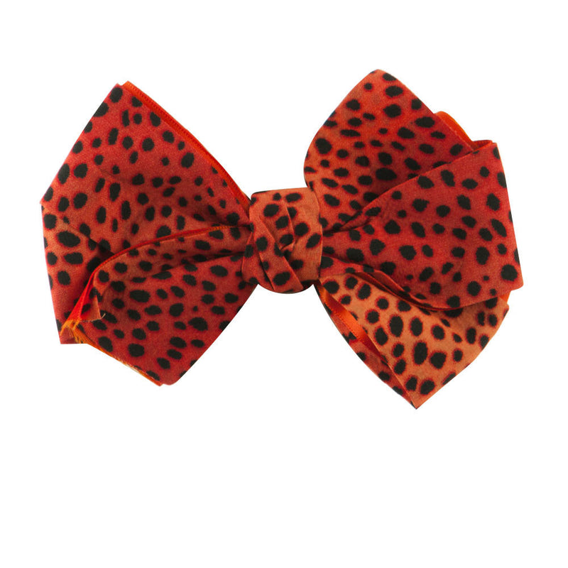 Women's Animal Print Bow Tie Pin Clip