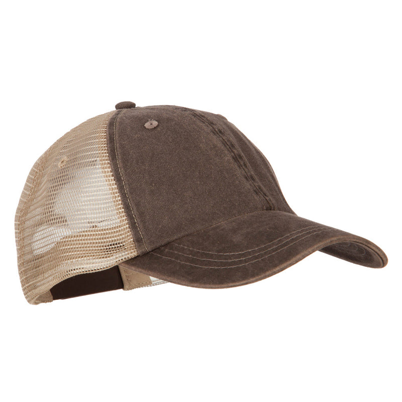 Big Size Washed Pigment Dyed Twill Trucker Cap