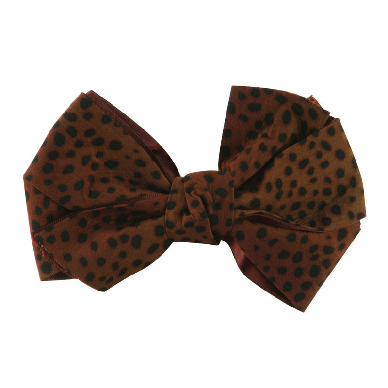 Women's Animal Print Bow Tie Pin Clip