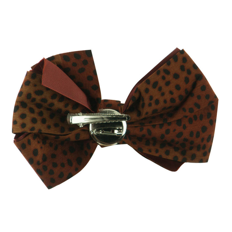 Women's Animal Print Bow Tie Pin Clip