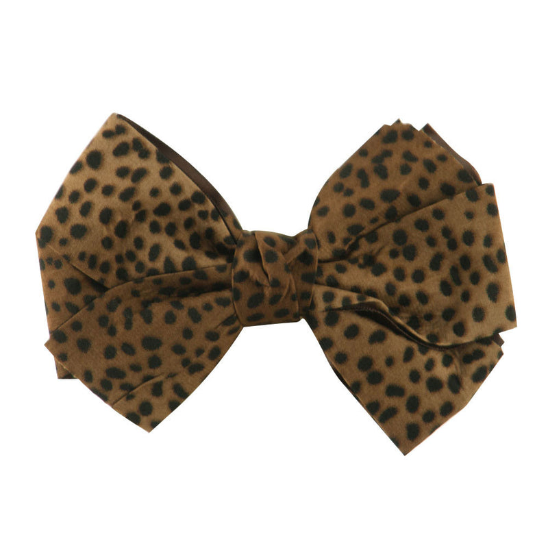 Women's Animal Print Bow Tie Pin Clip