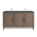James Martin Portland 60" Double Bathroom Vanity, Whitewashed Walnut