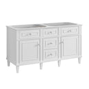 James Martin Lorelai 60" Double Bathroom Vanity, Bright White
