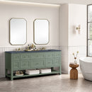James Martin Breckenridge 72" Double Bathroom Vanity, Smokey Celadon