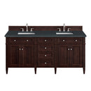 James Martin Brittany 72" Double Bathroom Vanity, Burnished Mahogany