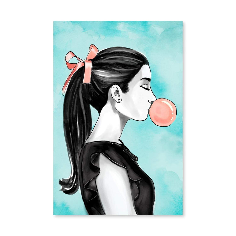 Bubble Gum Ribbon Canvas