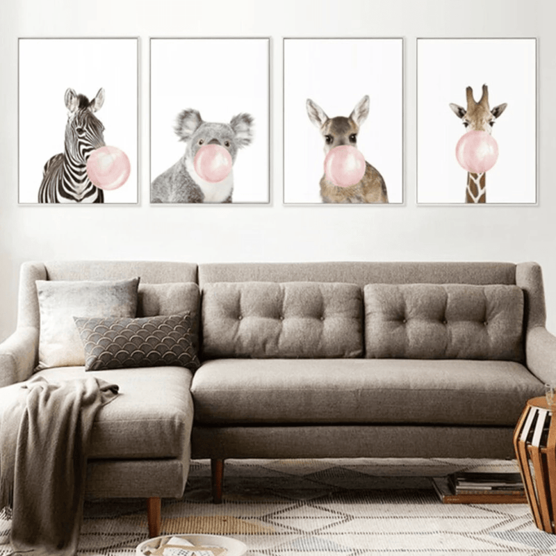 Bubble Gum Zoo Canvas