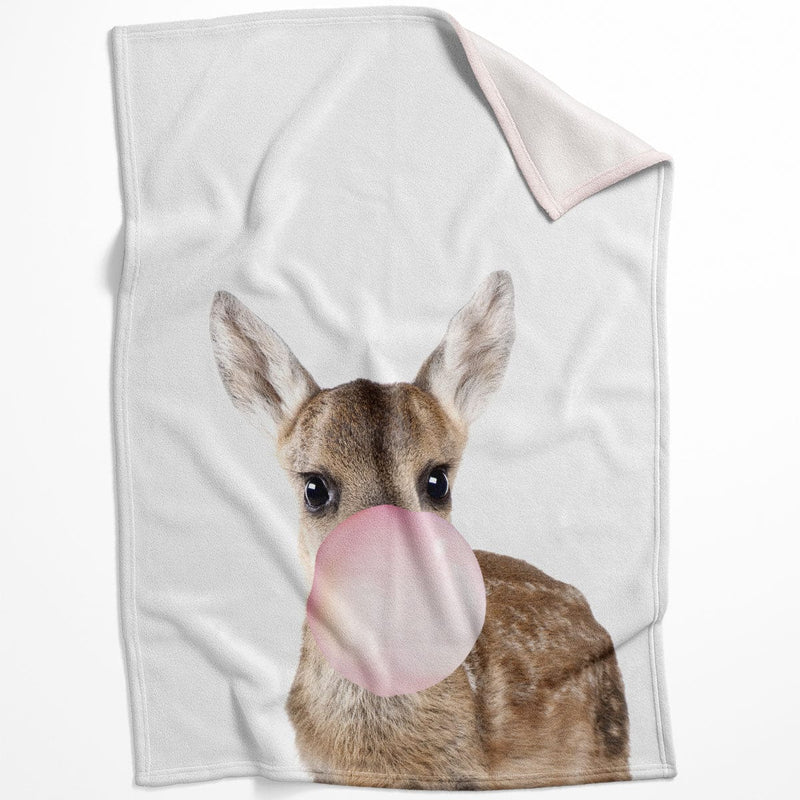 Bubble Gum Zoo Deer Blanket