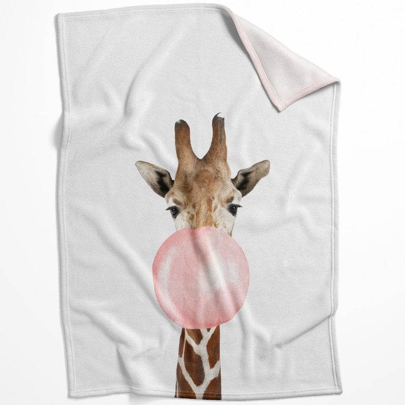 Bubble Gum Zoo Giraffe Blanket