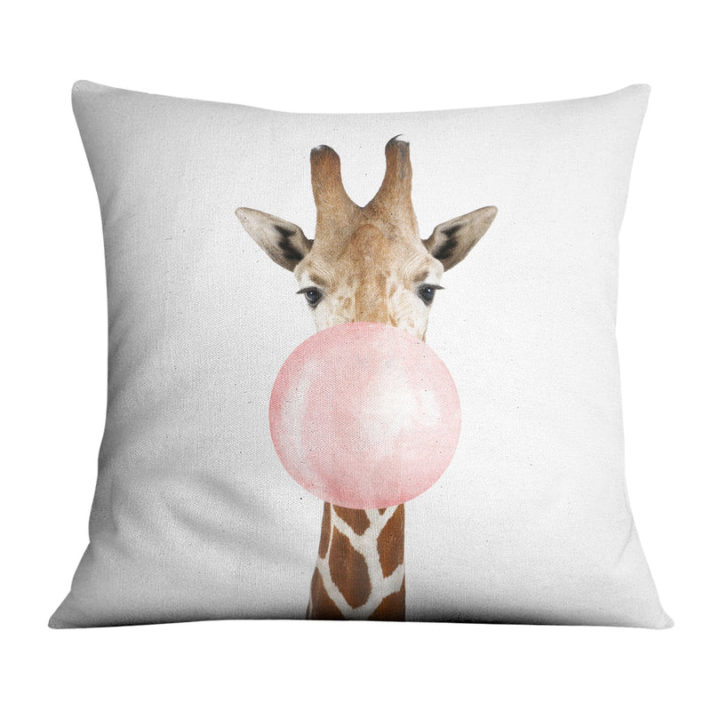 Bubble Gum Zoo Giraffe Cushion