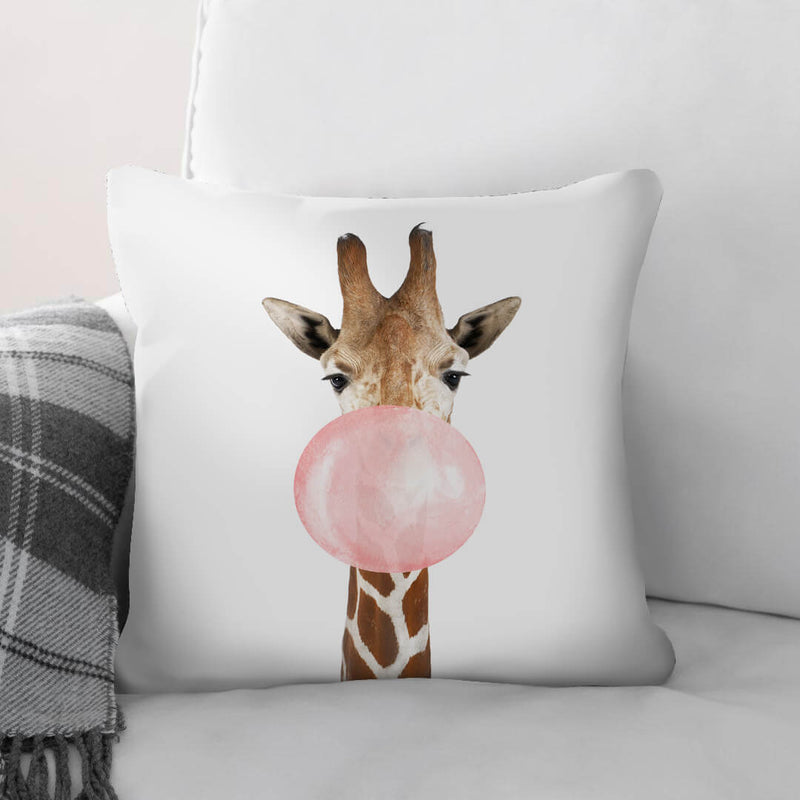 Bubble Gum Zoo Giraffe Cushion