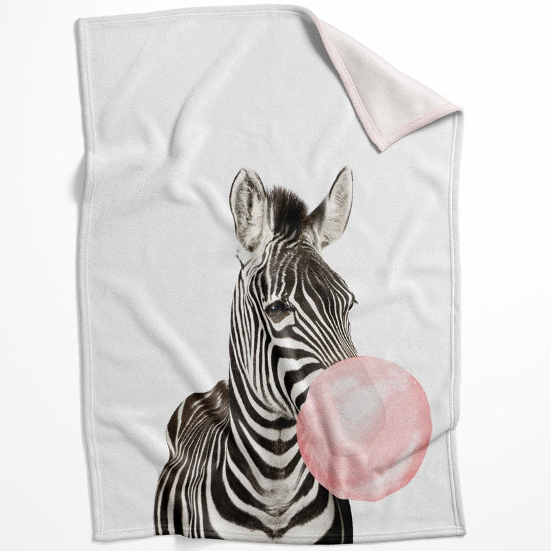 Bubble Gum Zoo Zebra Blanket