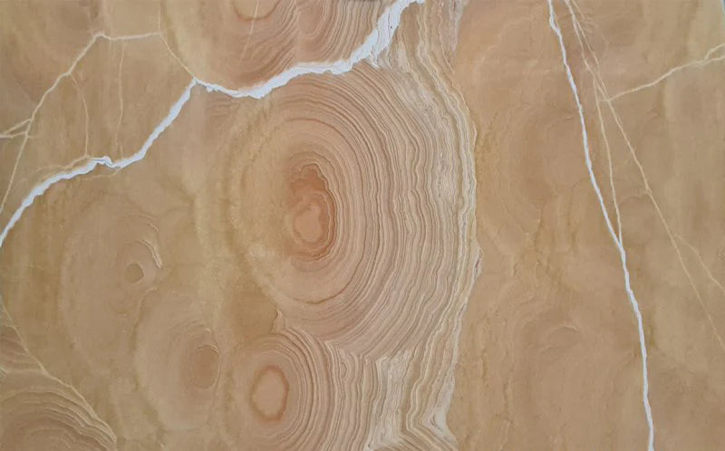 Bubble Honey Onyx Translucent Bookmatching Polished Marble Slab