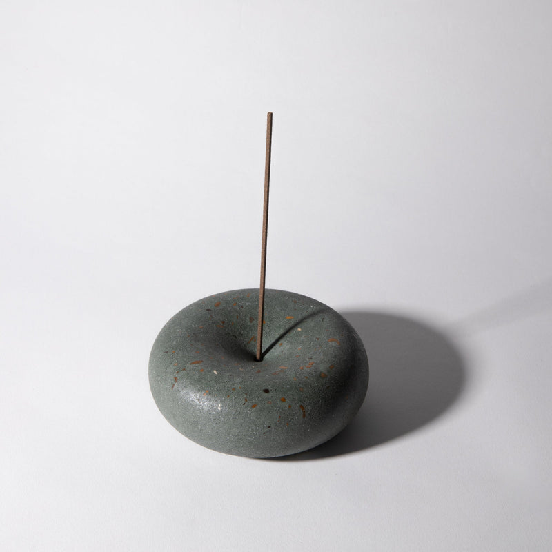 Bubble Incense Holder | Dark Green Terrazzo