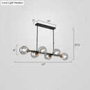 GobekUsa Bubbles Glass Pendant Light: Stylish Island Hanging Fixture for Postmodern Dining