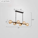 GobekUsa Bubbles Glass Pendant Light: Stylish Island Hanging Fixture for Postmodern Dining