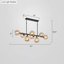 GobekUsa Bubbles Glass Pendant Light: Stylish Island Hanging Fixture for Postmodern Dining