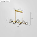 GobekUsa Bubbles Glass Pendant Light: Stylish Island Hanging Fixture for Postmodern Dining