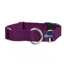 5/8″ and 1″ Burgundy Nylon Buckle Martingale Dog Collar