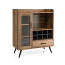 Buffet Sideboard with Removable Wine Rack and Glass Holder-Rustic Brown by LJGDeals