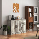 Buffet Storage Cabinet Kitchen Sideboard with 2 Drawers-Gray by LJGDeals