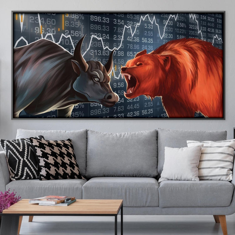 Bull vs Bear Canvas