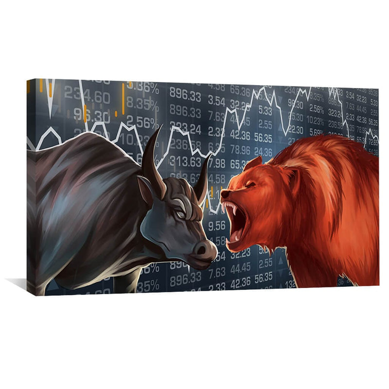 Bull vs Bear Canvas