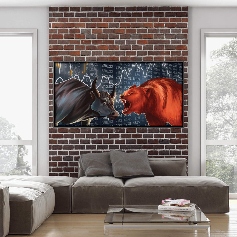 Bull vs Bear Canvas