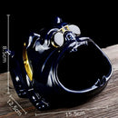 Bulldog sunglasses ceramic ashtray set of 4 living room decor by Decorbites