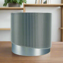 Mid-Century Ribbed Planter with Drainage and Saucer in Multiple Colors, 3D Printed Planter with Unique Modern Design, Lightweight, Wave