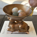 Gold Bunny with Bowl | Brilliant Centerpiece Collection by Decor Steals
