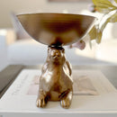 Gold Bunny with Bowl | Brilliant Centerpiece Collection by Decor Steals