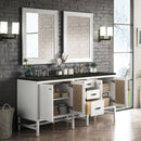 James Martin Addison 72" Double Bathroom Vanity, Glossy White