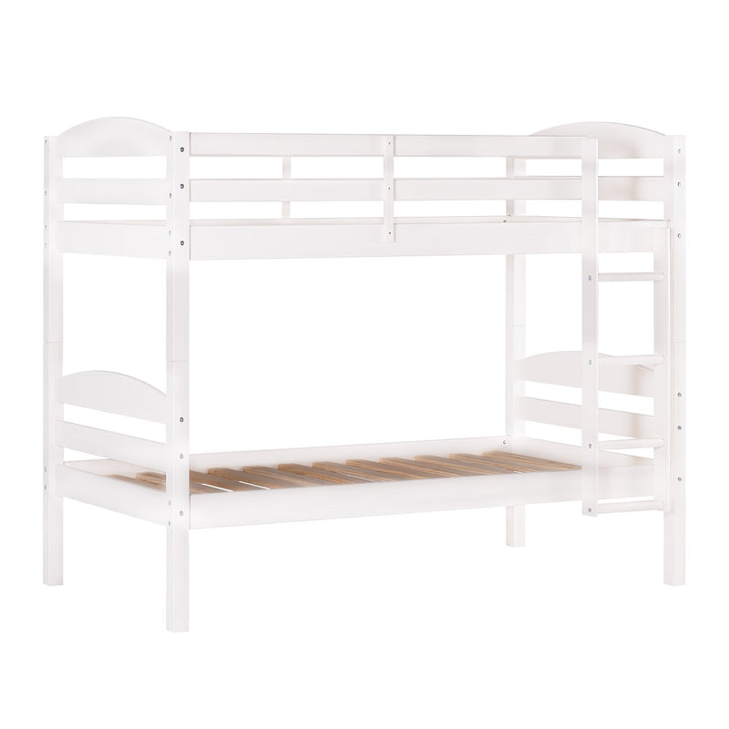 Carolina Transitional Solid Wood Twin-over-Twin Bunk Bed