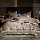GobekUsa Ginkgo Biloba Embroidery 1000TC Egyptian Cotton Bedding Set