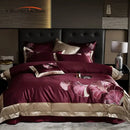 GobekUsa Ginkgo Biloba Embroidery 1000TC Egyptian Cotton Bedding Set