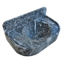 Bursa Gray Marble Wall Mount Bathroom Sink With Backsplash 27x16