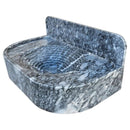 Bursa Gray Marble Wall Mount Bathroom Sink With Backsplash 27x16