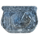 Bursa Gray Marble Wall Mount Bathroom Sink With Backsplash 27x16