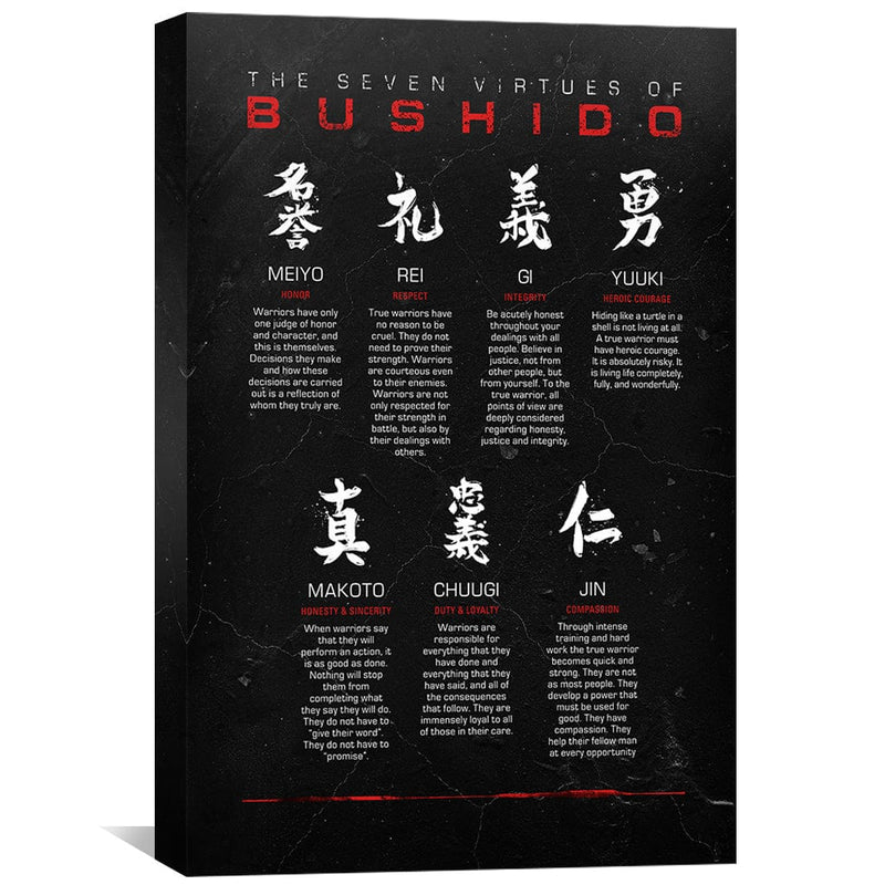 Bushido Code Black Canvas