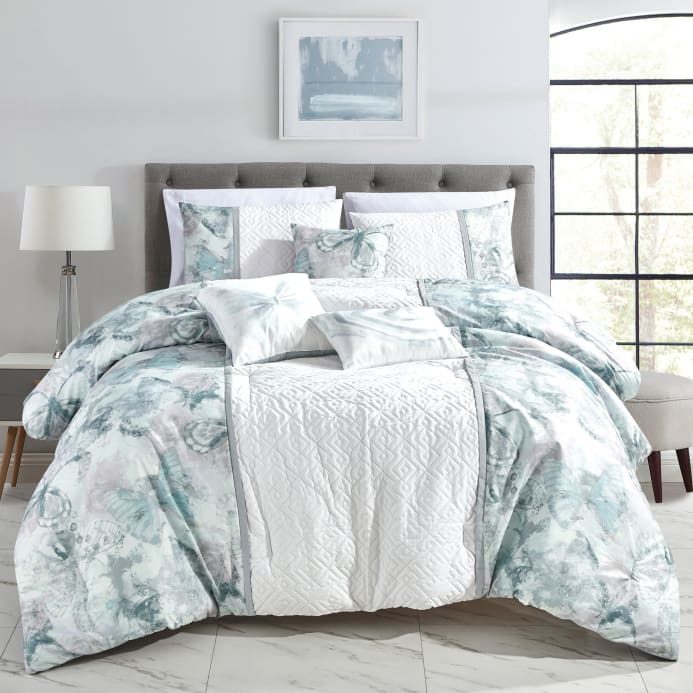 Butterflies Jacquard White Comforter