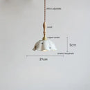 GobekUsa Butterfly Ceramic LED Pendant Lamp with Wooden Handle for Home Decor