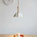 GobekUsa Butterfly Ceramic LED Pendant Lamp with Wooden Handle for Home Decor